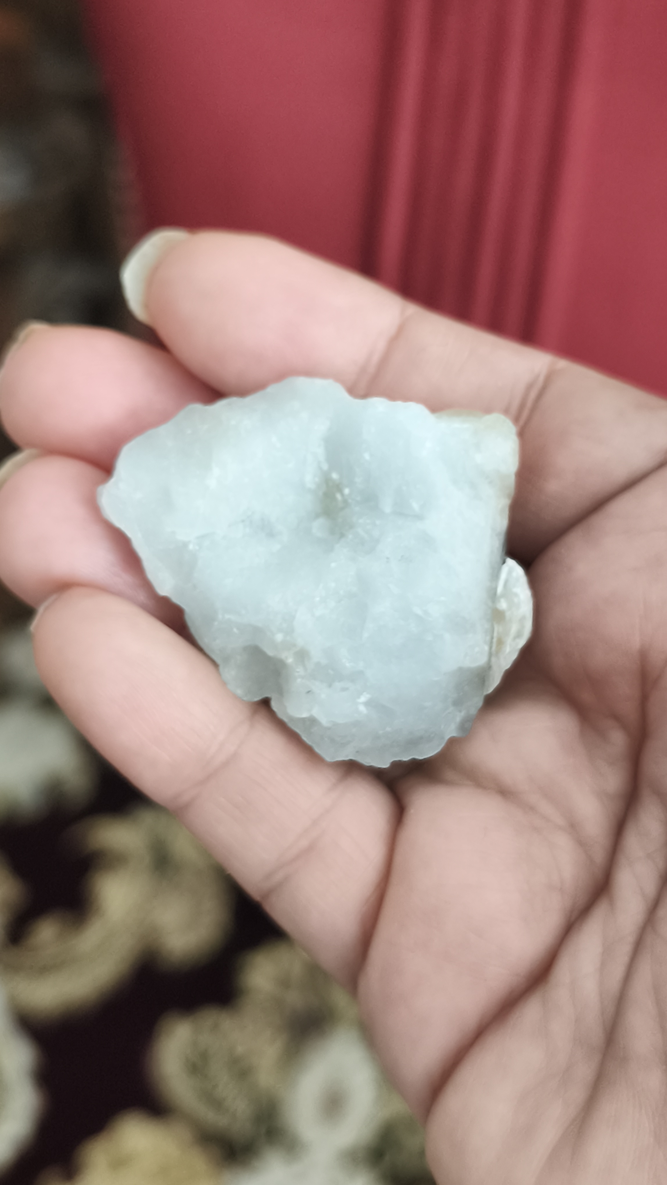 سنگ آکوامارین تراش نخورده 29گرم راف اصل طبیعی کلکسیونی