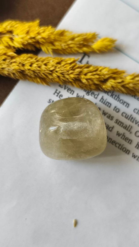 سنگ تامبل کوارتز لیمویی ۲۰گرم لمون کوارتز اصل طبیعی