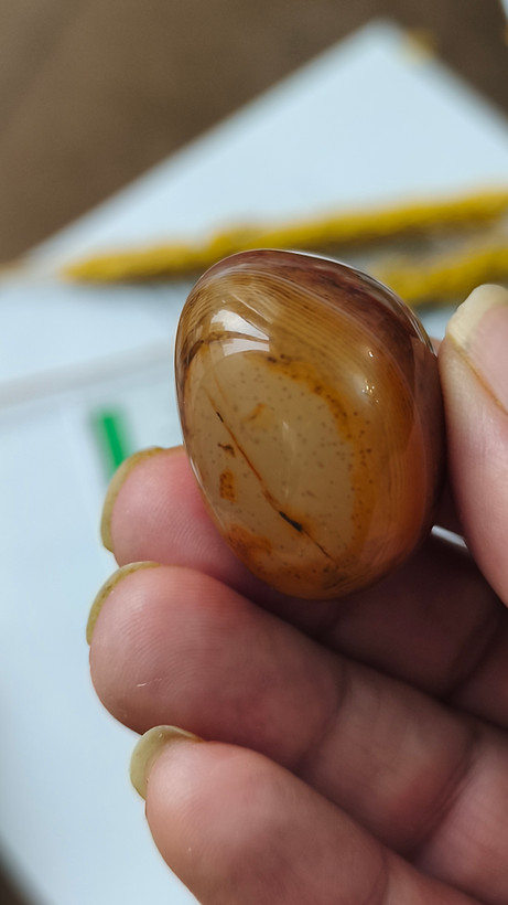 تامبل سنگ عقیق سلیمانی 24گرم اصل طبیعی با نقش و طرح بسیار زیبا
