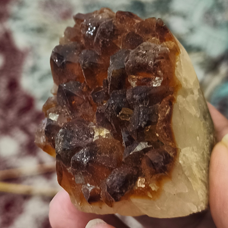 سنگ ژئود سیترین برزیلی تراش نخورده ۱۴۵.۸۴ گرم راف اصل معدنی کلکسیونی