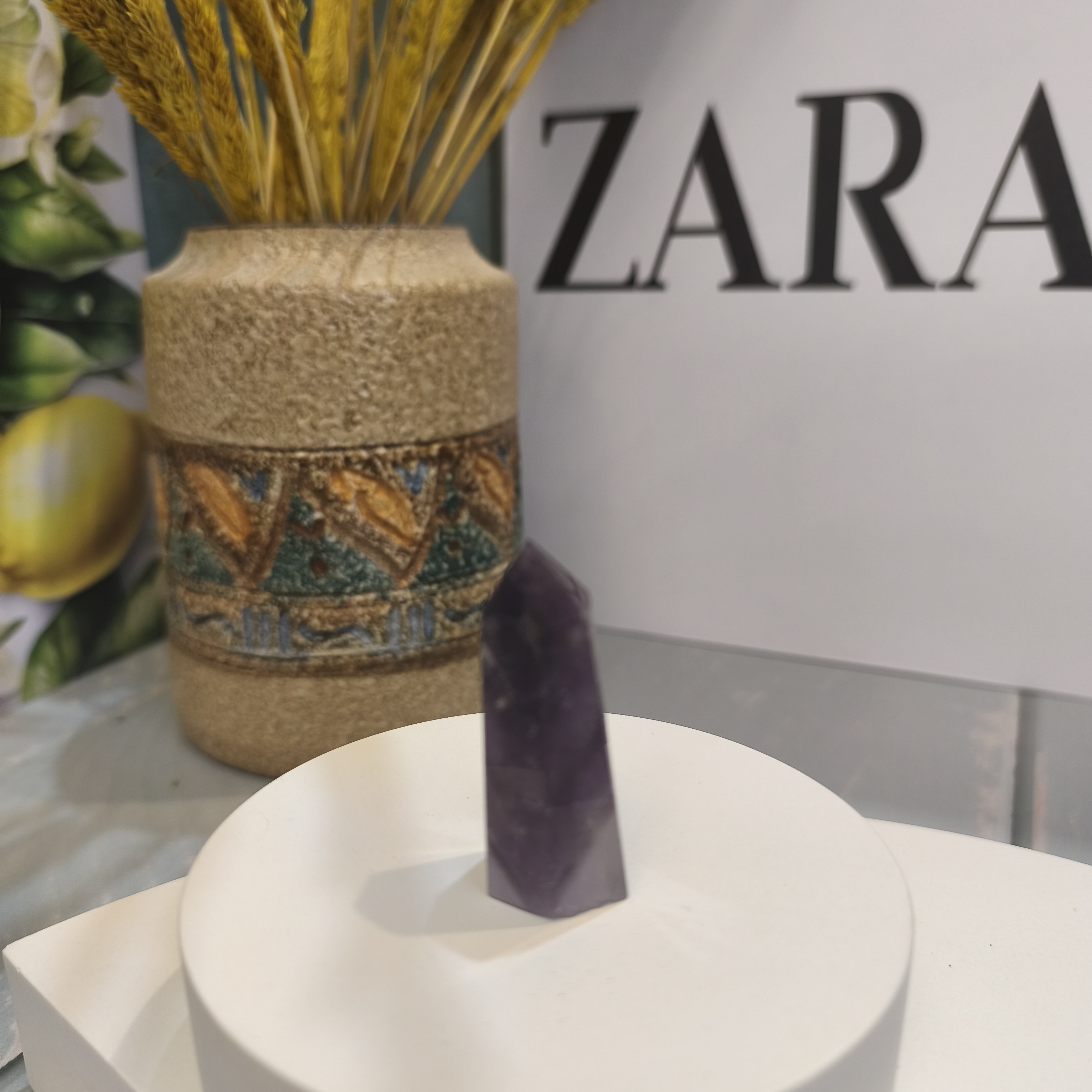 منشور سنگ آمیتیست برزیلی ۲۱.۳۸گرم اصل طبیعی کلکسیونی