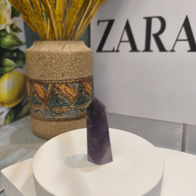 منشور سنگ آمیتیست برزیلی ۲۱.۳۸گرم اصل طبیعی کلکسیونی