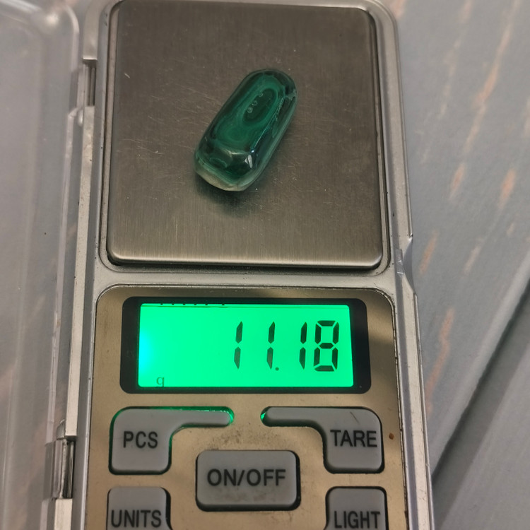 سنگ تامبل مالاکیت اصل کنگو طبیعی معدنی 11.18گرم
