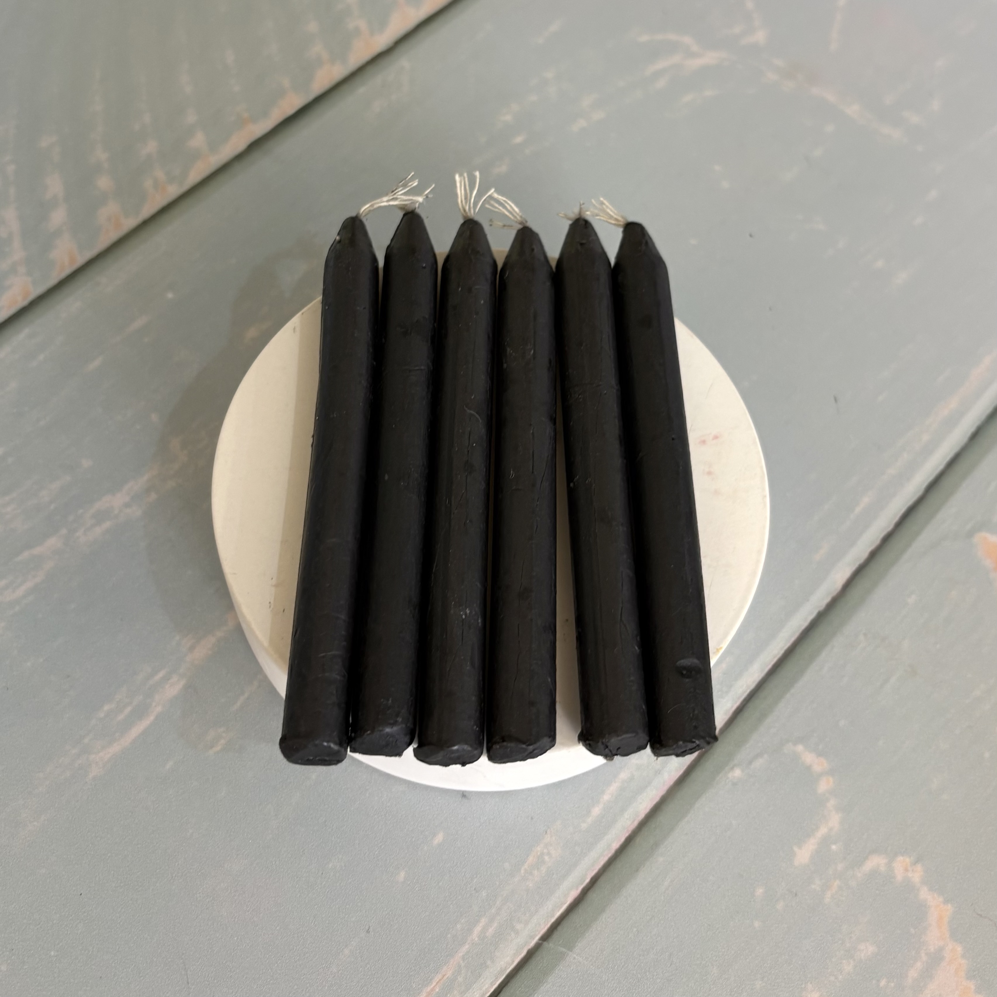 پک ۶ عددی شمع سیاه ۱۰ سانتی‌متری