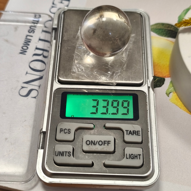 گوی سنگ کریستال کوارتز شفاف 33.99اصل معدنی کلکسیونی3سانت