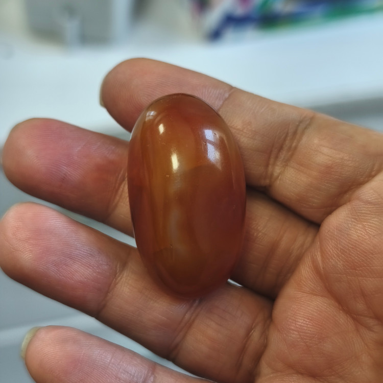 سنگ عقیق کارنلین تامبل شده ۱8.94گرم اصل طبیعی معدنی