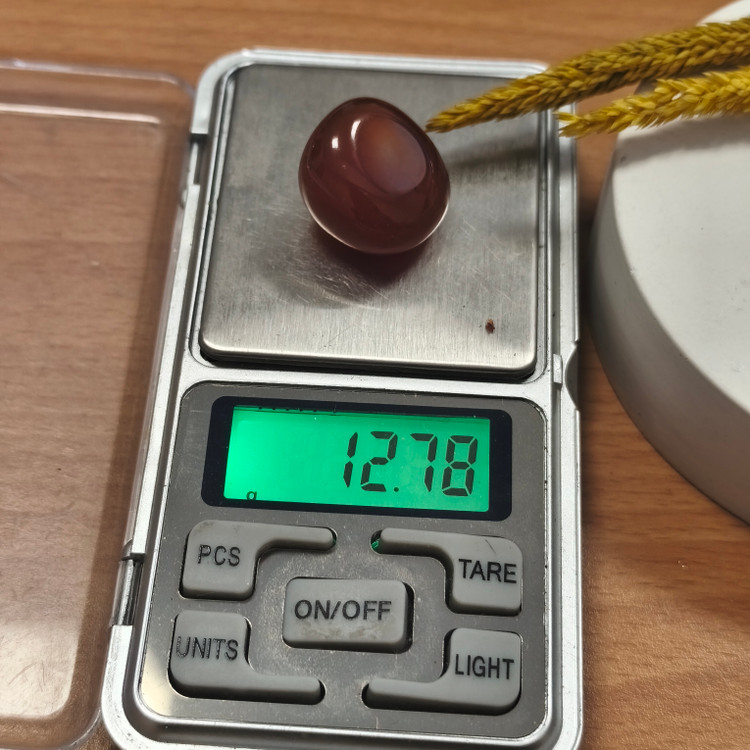 تامبل سنگ عقیق کارنلین12.78گرم سنگ اصل طبیعی